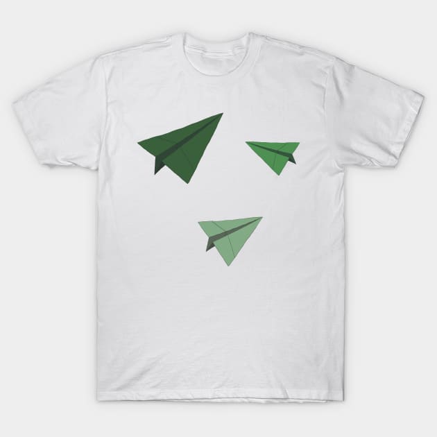 Paper Planes Sticker Pack Forest Green T-Shirt by AlishaMSchil